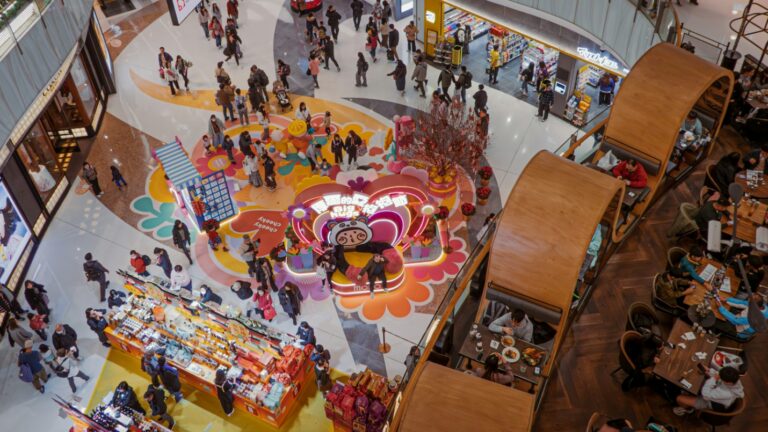 Pop-up stalls at a mall
